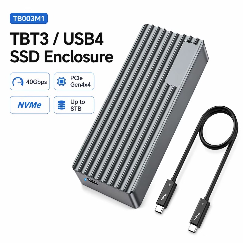 External Nvme Ssd - TBT3/USB4 M.2 NVMe SSD Enclosure 40Gbps