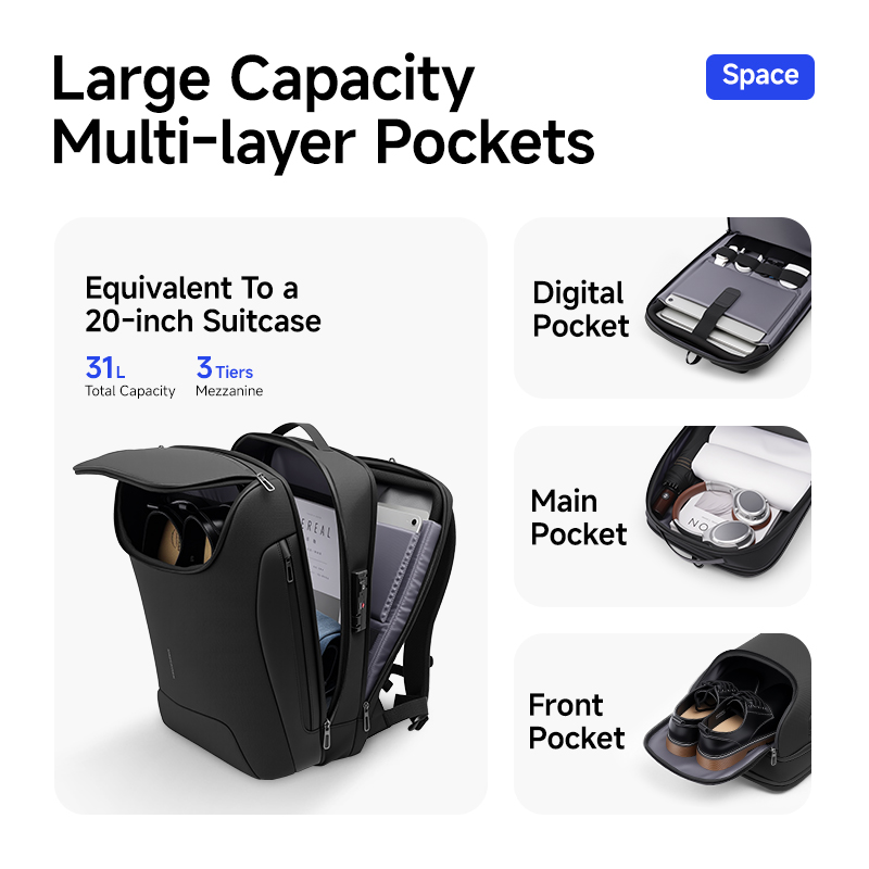 MARK RYDEN 31L Smart Men's Bac - Laptop Backpack Anti Theft ulasan dan harga