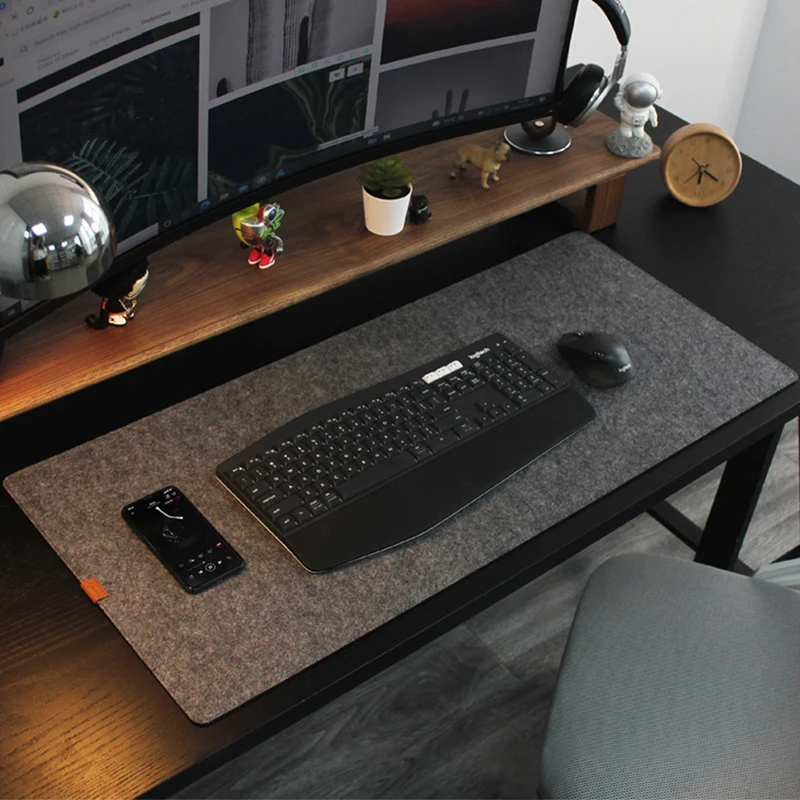 Wool Felt Mouse Pad Office Com - Laptop Accessories Protector ulasan dan harga
