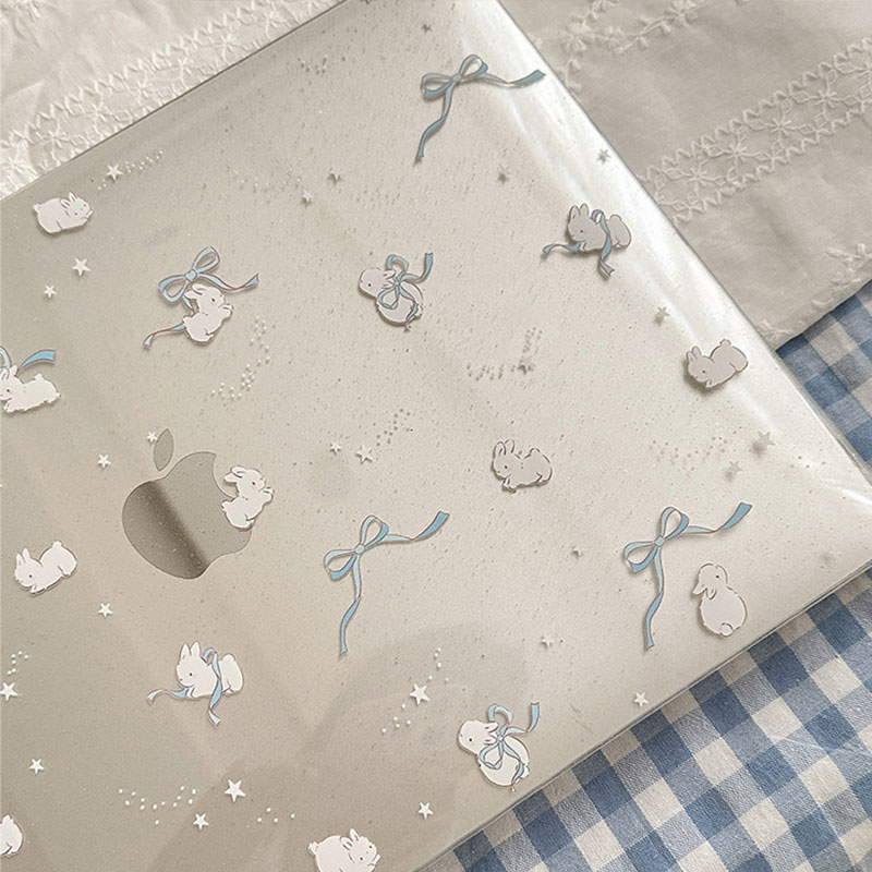 Ins Blue Bow Glitter Laptop Ca - Mac Laptop Accessories ulasan dan harga